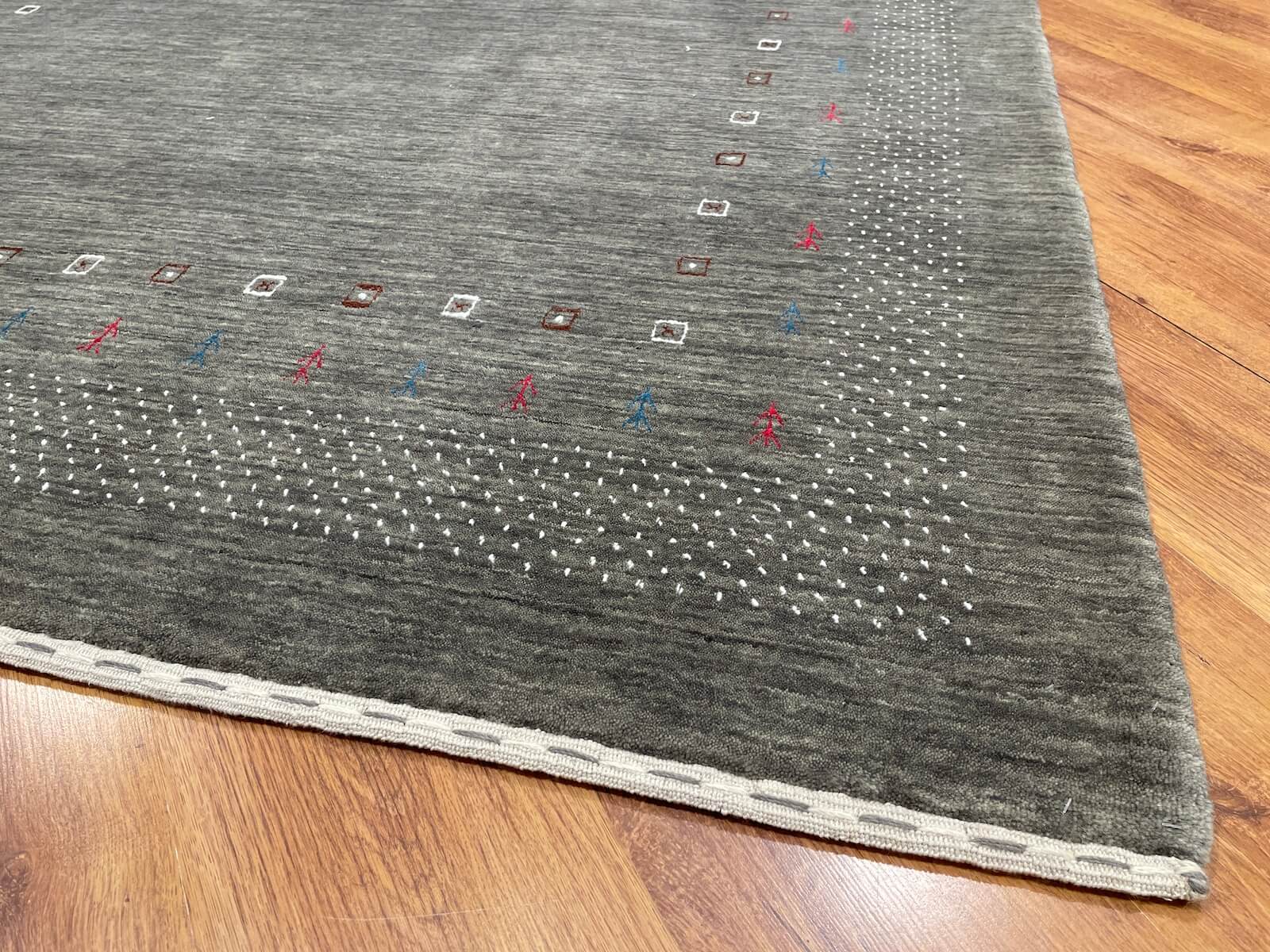 Lori Handwoven Gray Wool Rug by Camel Carpet