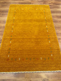 Lori Handwoven Yellow Wool Rug by Camel Carpet