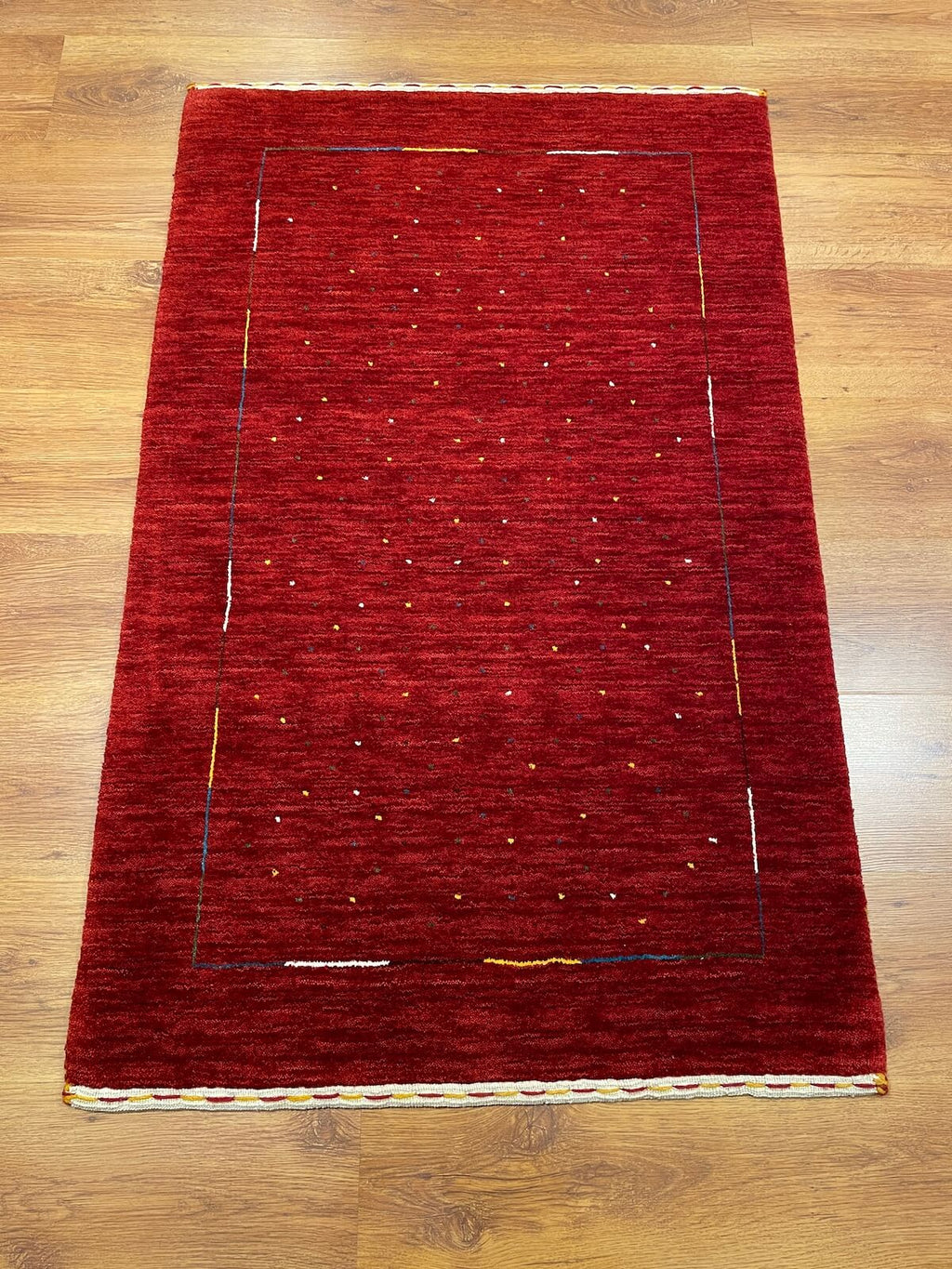 Lori Handwoven Red Wool Rug by Camel Carpet