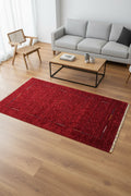 Lori Handwoven Red Wool Rug by Camel Carpet