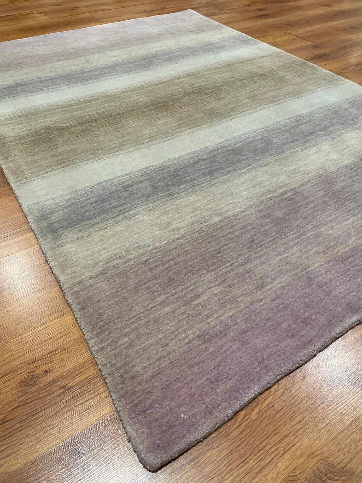 Lori Handwoven Cream Pudra Wool Rug by Camel Carpet