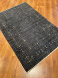 Lori Handwoven Antrasit Wool Rug – 120X182 by Camel Carpet