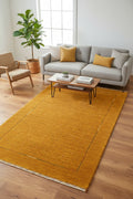 Lori Handwoven Yellow Wool Rug – 92X152 by Camel Carpet
