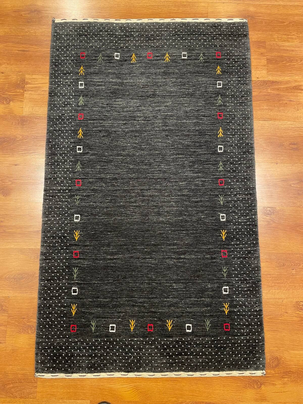 Lori Handwoven Antrasit Wool Rug – 91X152 by Camel Carpet