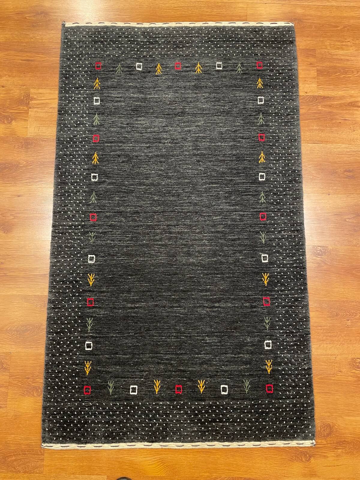 Lori Handwoven Antrasit Wool Rug – 91X152 by Camel Carpet