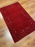 Lori Handwoven Red Wool Rug by Camel Carpet