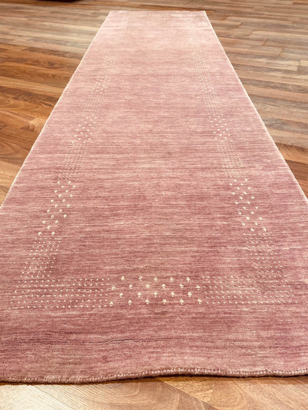 Lori Handwoven Pudra Wool Runner Rug – 80X300 by Camel Carpet