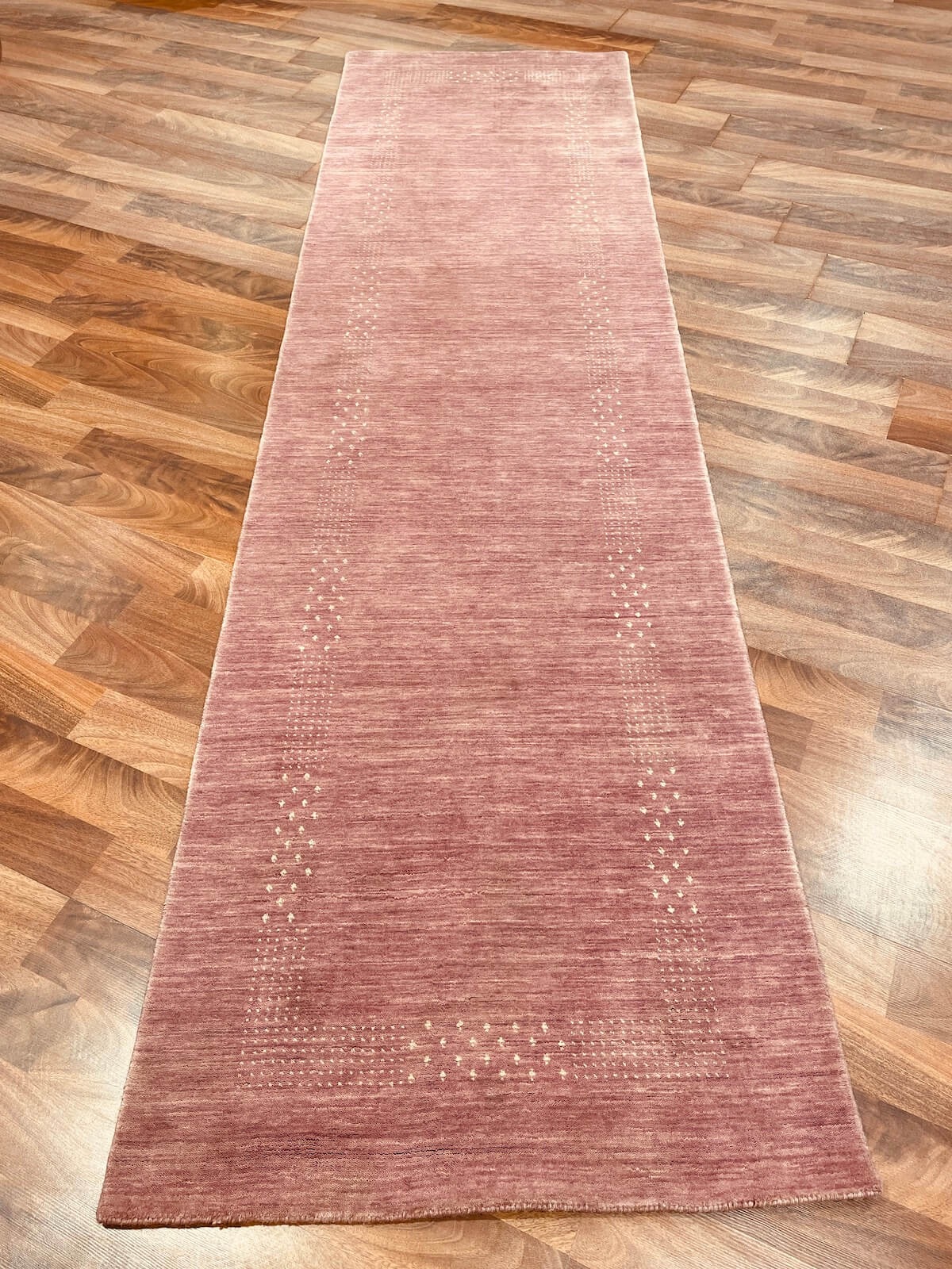 Lori Handwoven Pudra Wool Runner Rug – 80X300 by Camel Carpet