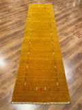 Lori Handwoven Yellow Wool Runner Rug by Camel Carpet