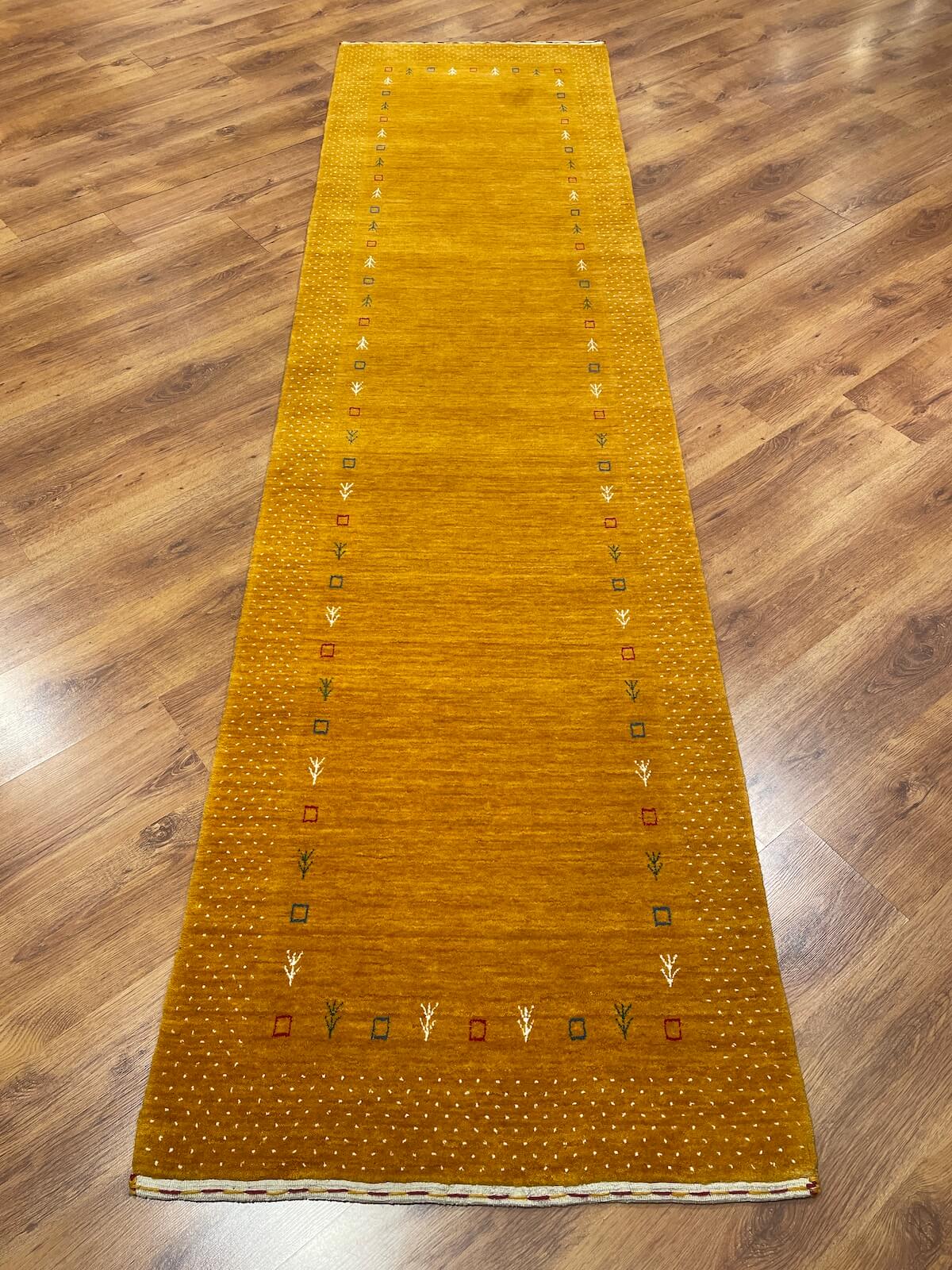 Lori Handwoven Yellow Wool Runner Rug by Camel Carpet