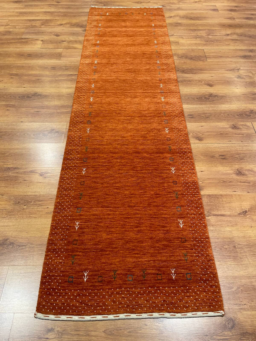 Lori Handwoven Orange Wool Runner Rug by Camel Carpet