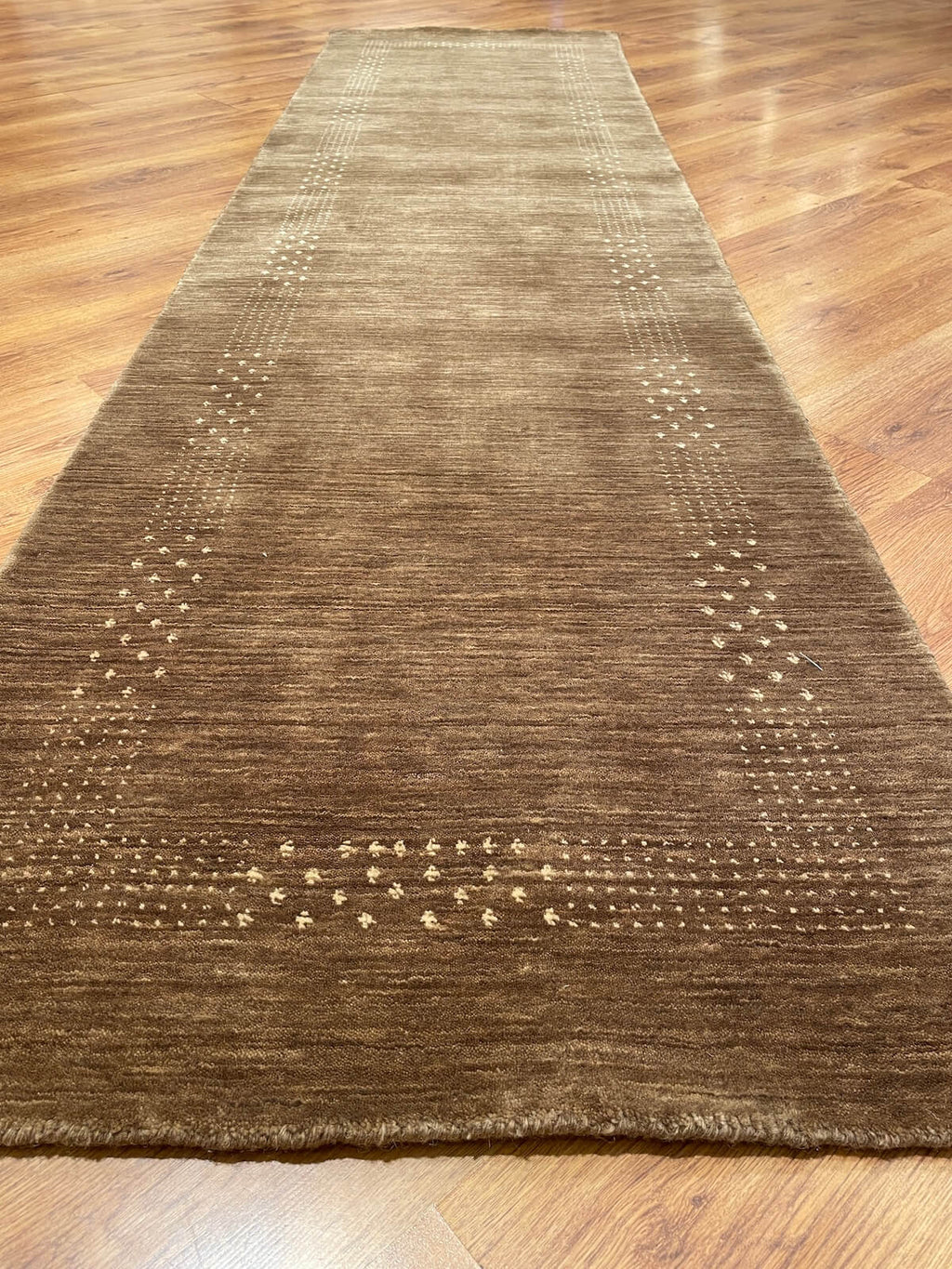 Lori Handwoven Brown Wool Runner Rug by Camel Carpet