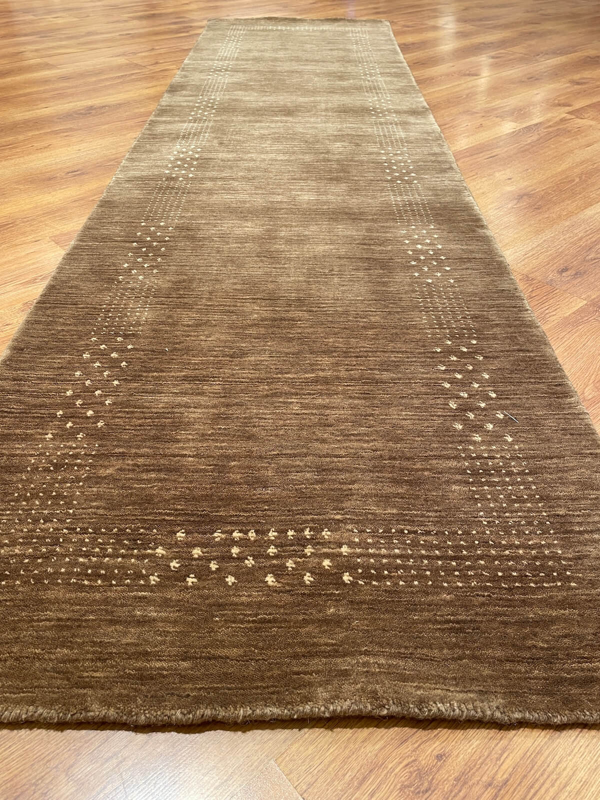 Lori Handwoven Brown Wool Runner Rug by Camel Carpet