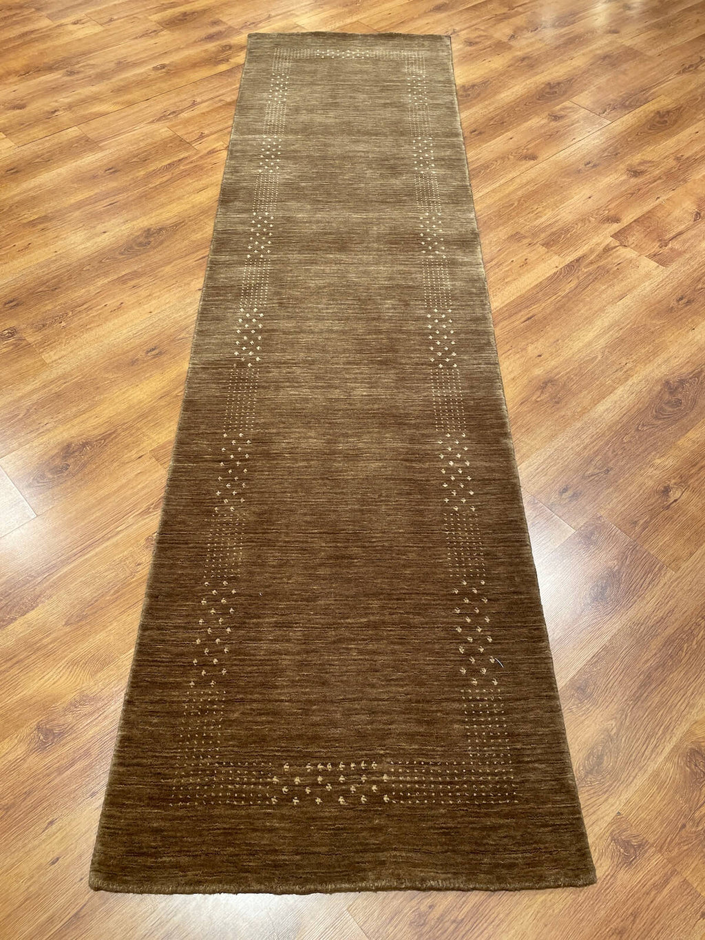 Lori Handwoven Brown Wool Runner Rug by Camel Carpet