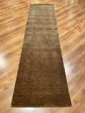 Lori Handwoven Brown Wool Runner Rug by Camel Carpet