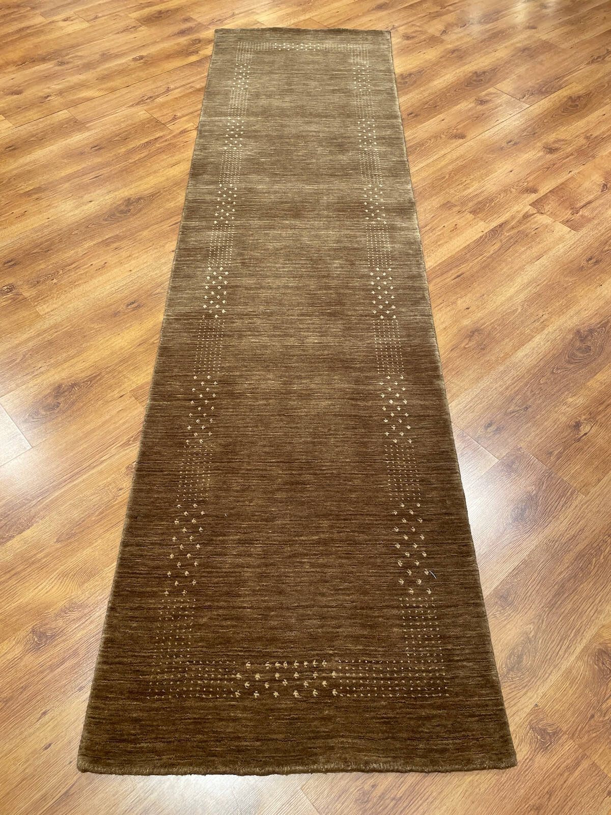 Lori Handwoven Brown Wool Runner Rug by Camel Carpet