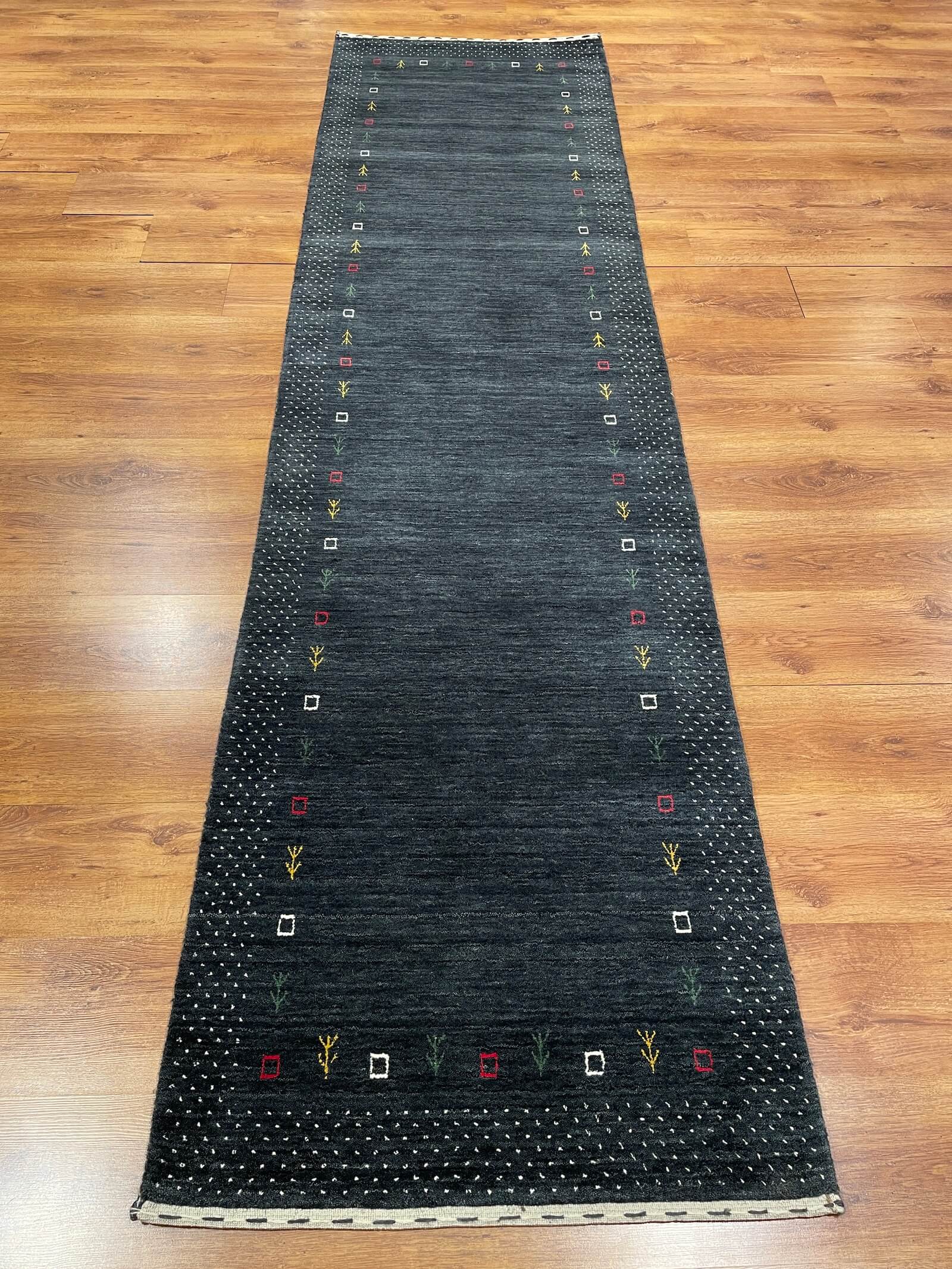 Lori Handwoven Antrasit Wool Runner Rug by Camel Carpet
