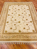 Mahidevran Silk-Blend Usak Handwoven Rug – 021544 by Camel Carpet