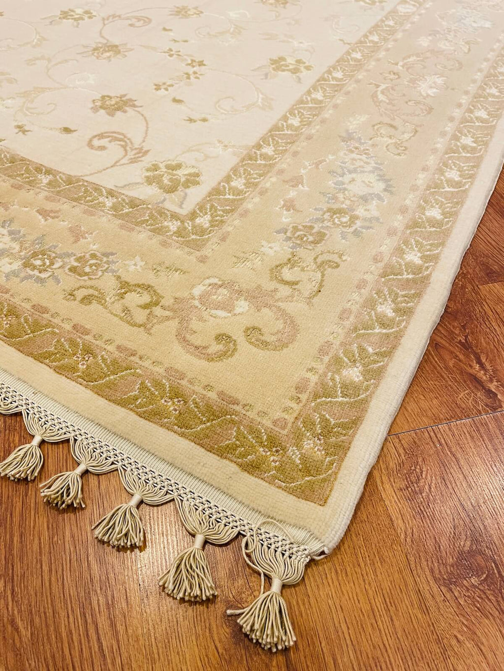 Mahidevran Silk-Blend Usak Handwoven Rug – 021544 by Camel Carpet
