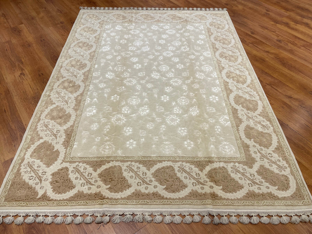 Mahidevran Silk-Blend Usak Handwoven Rug – 180X242 by Camel Carpet