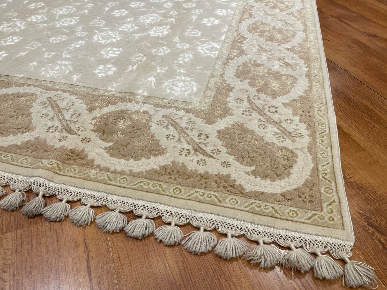 Mahidevran Silk-Blend Usak Handwoven Rug – 180X242 by Camel Carpet