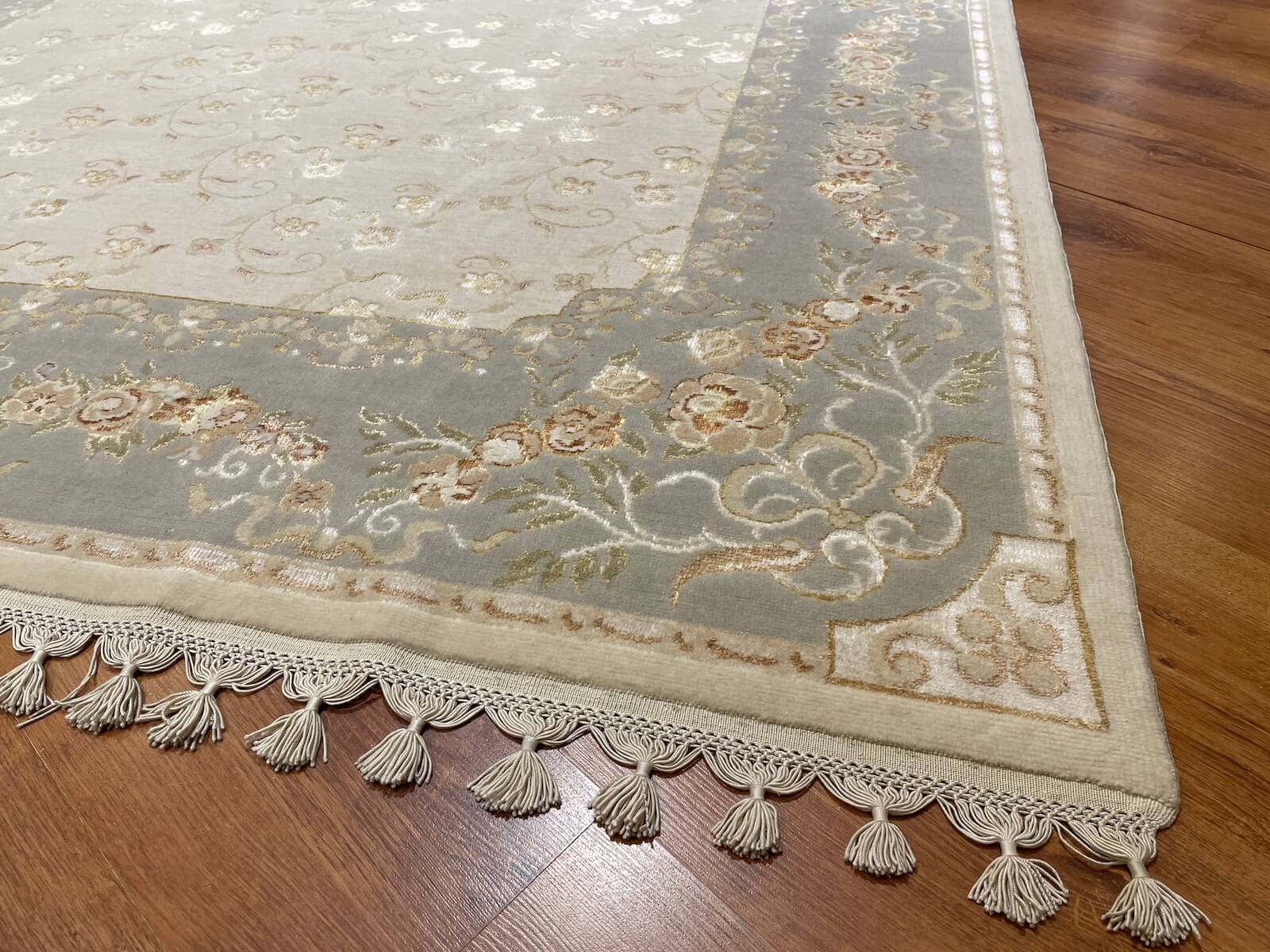 Mahidevran Silk-Blend Usak Handwoven Rug – 021627 by Camel Carpet