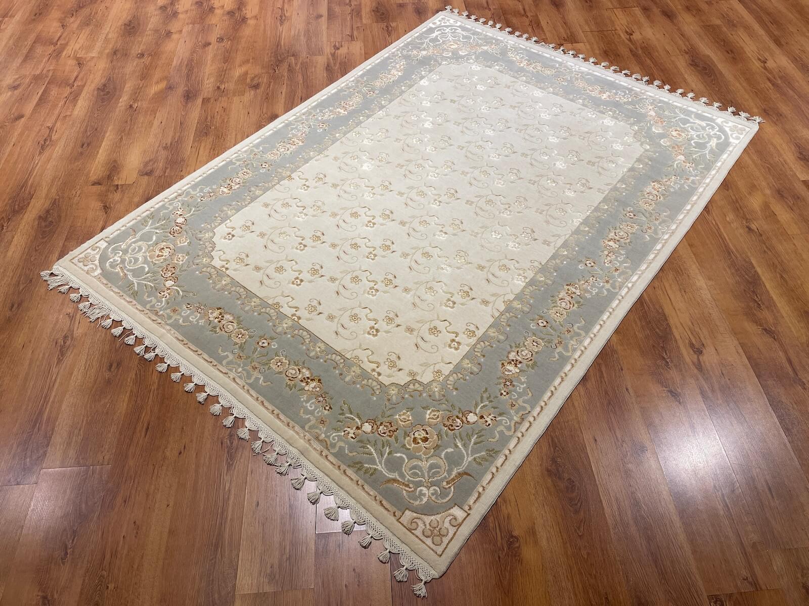 Mahidevran Silk-Blend Usak Handwoven Rug – 021627 by Camel Carpet