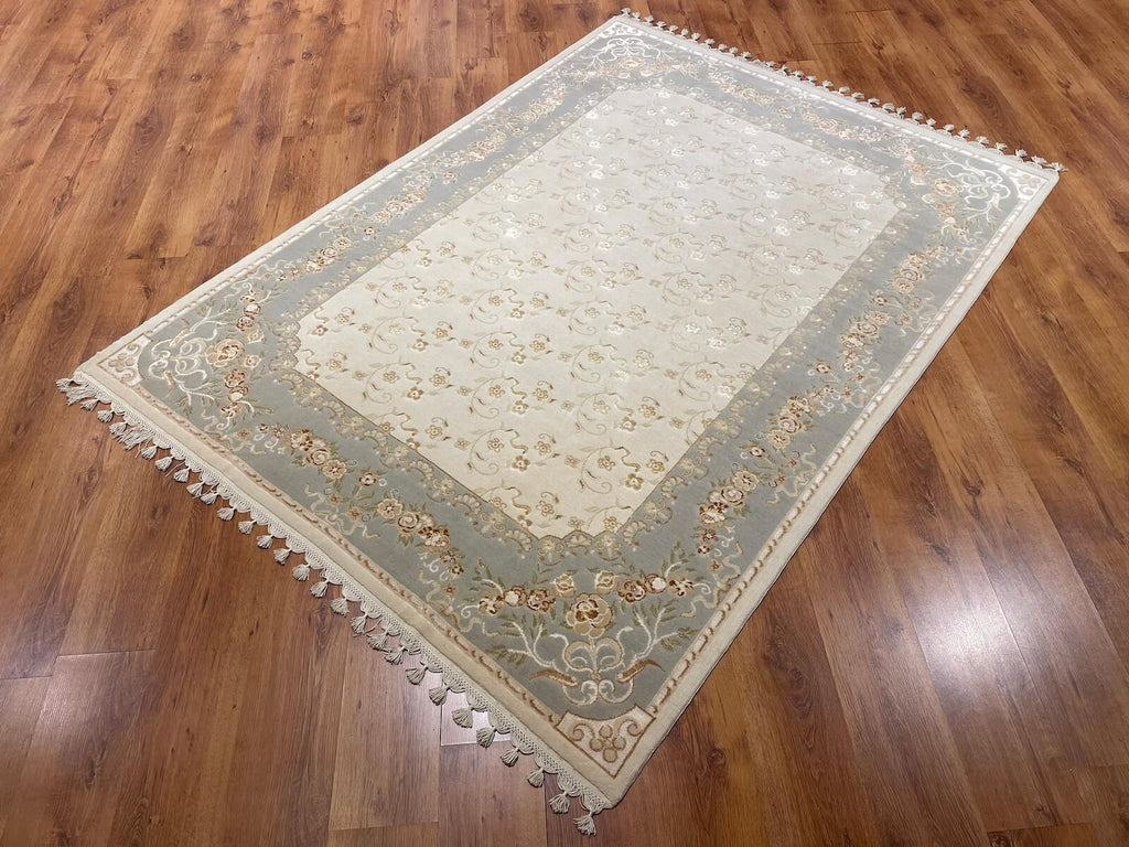 Mahidevran Silk-Blend Usak Handwoven Rug – 021627 by Camel Carpet