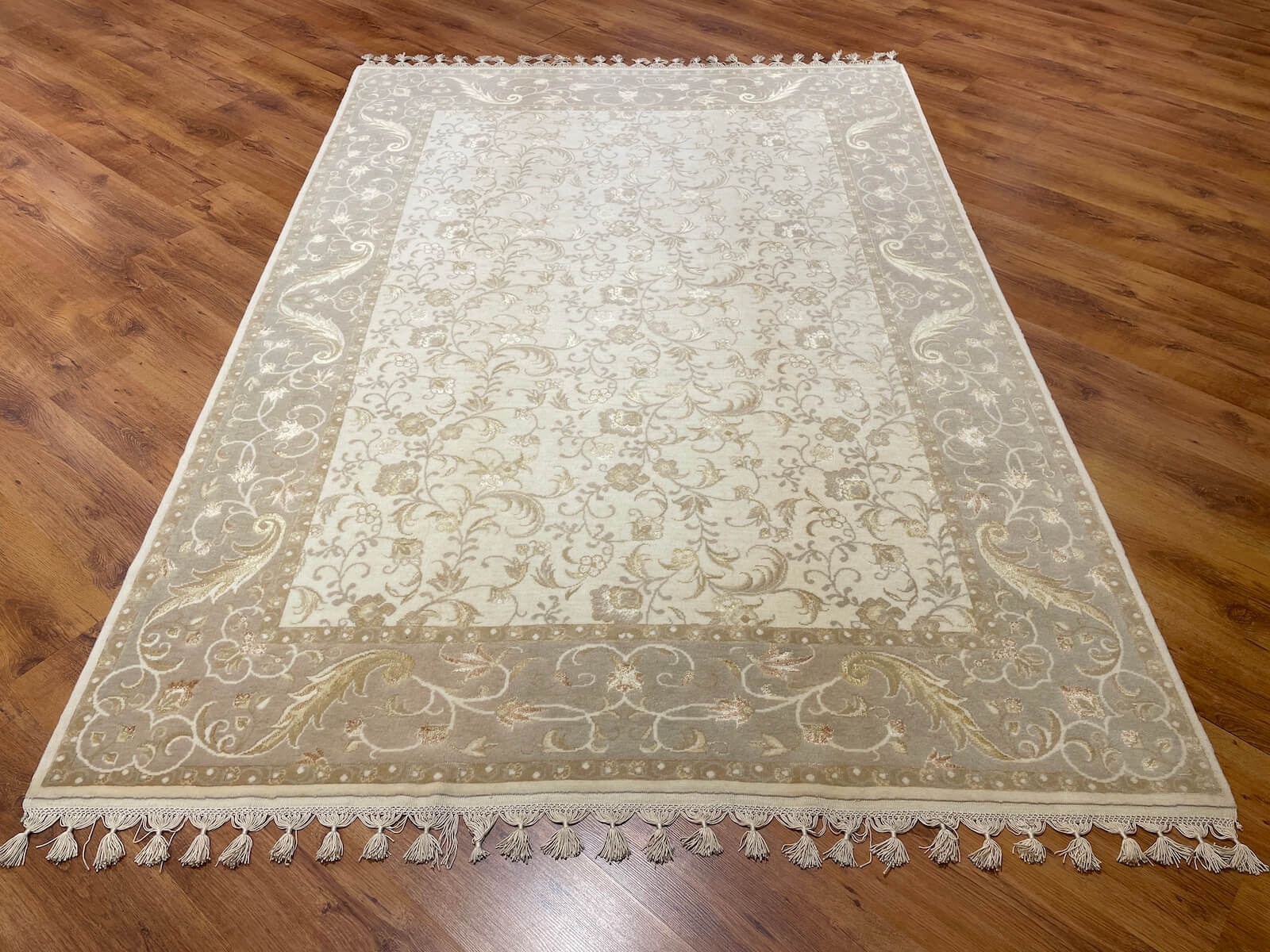 Mahidevran Silk-Blend Usak Handwoven Rug – 021914 by Camel Carpet