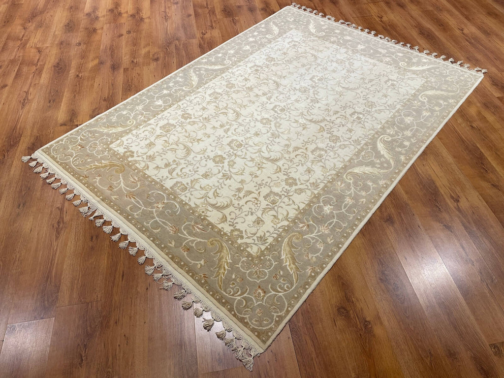 Mahidevran Silk-Blend Usak Handwoven Rug – 021914 by Camel Carpet