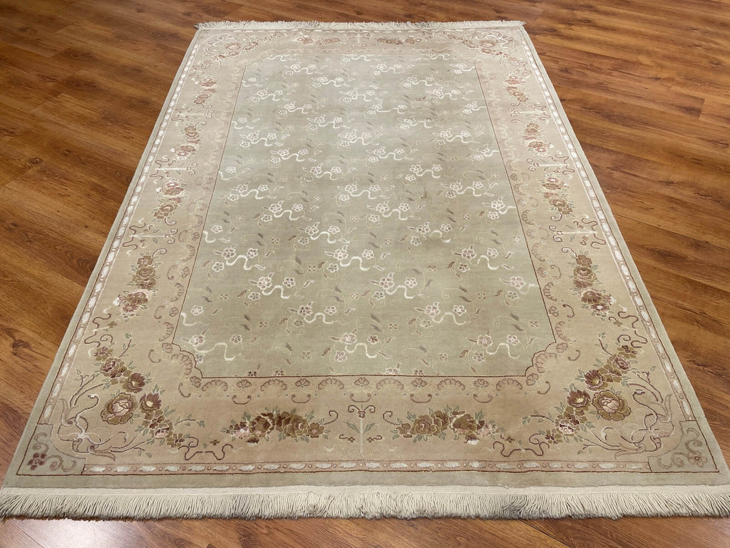 Mahidevran Silk-Blend Usak Handwoven Rug – 177X243 by Camel Carpet