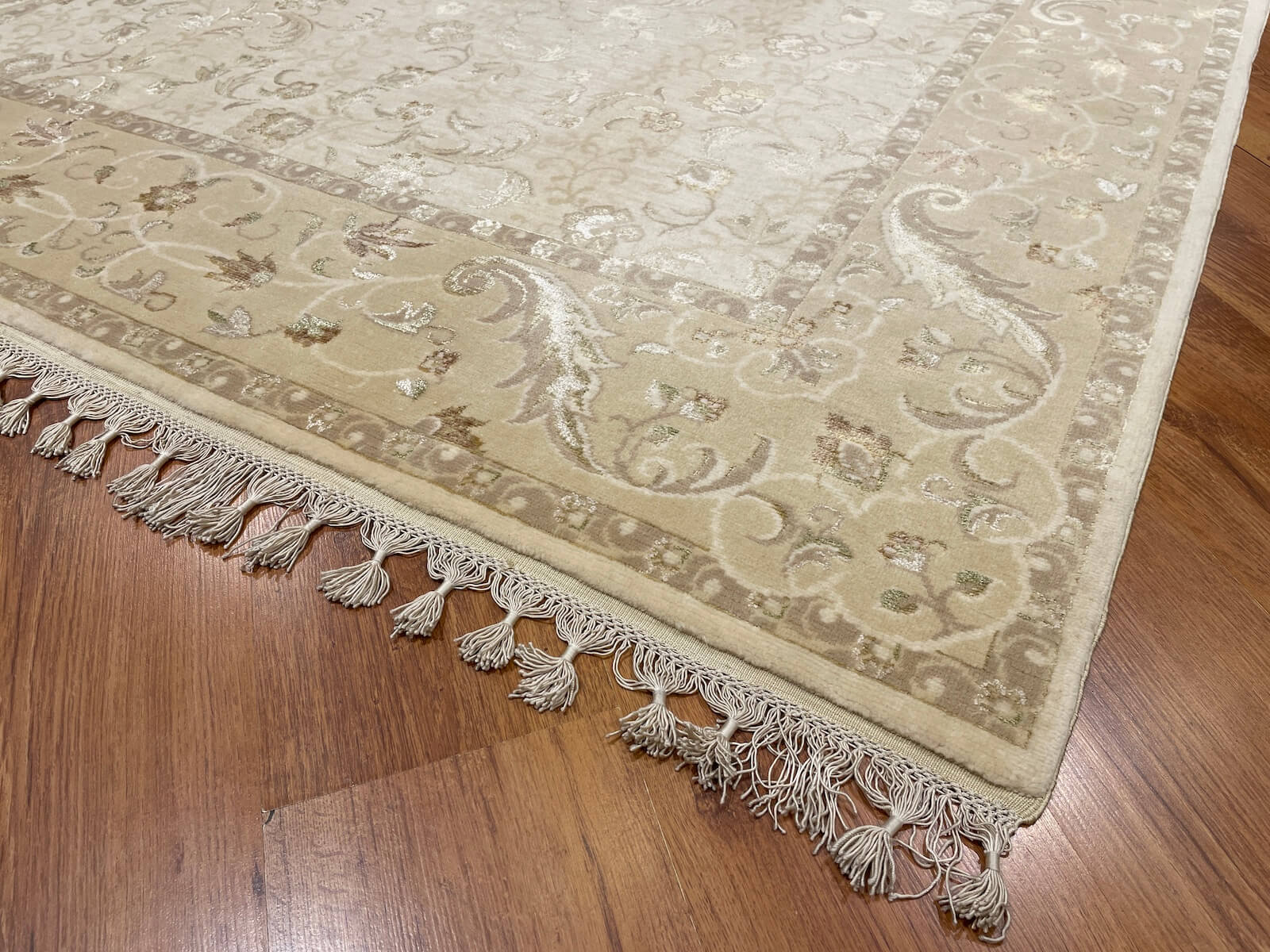 Mahidevran Silk-Blend Usak Handwoven Rug – 175X247 by Camel Carpet