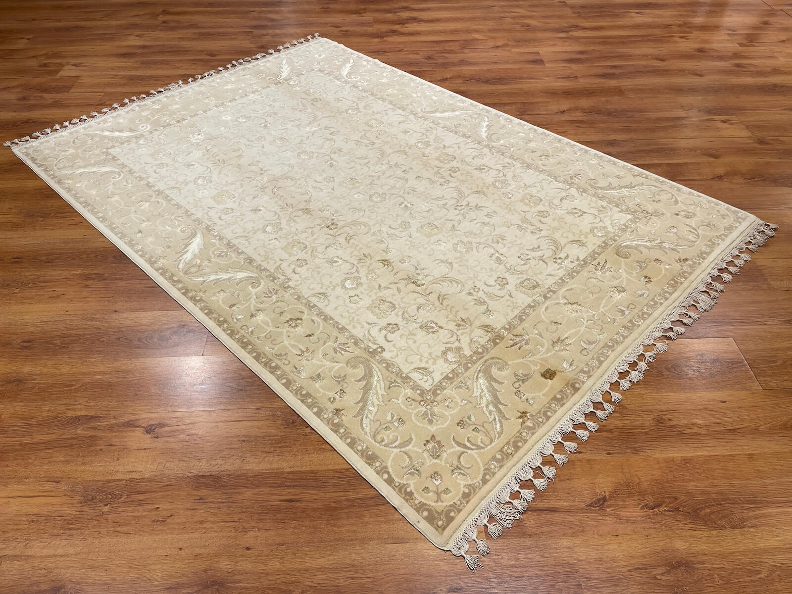 Mahidevran Silk-Blend Usak Handwoven Rug – 175X247 by Camel Carpet