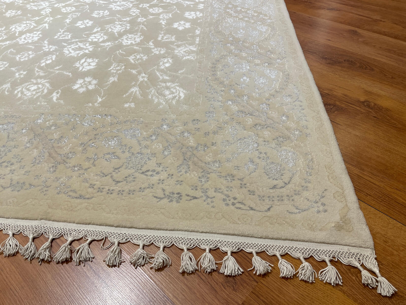 Mahidevran Silk-Blend Usak Handwoven Rug – 032046 by Camel Carpet