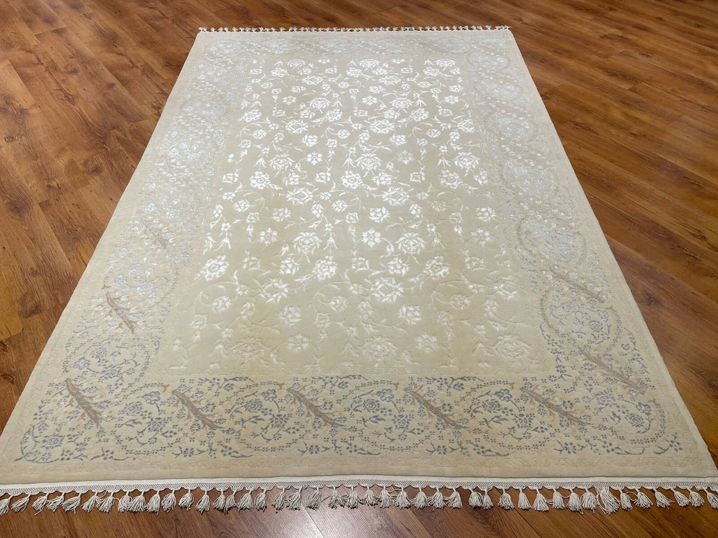 Mahidevran Silk-Blend Usak Handwoven Rug – 045063 by Camel Carpet