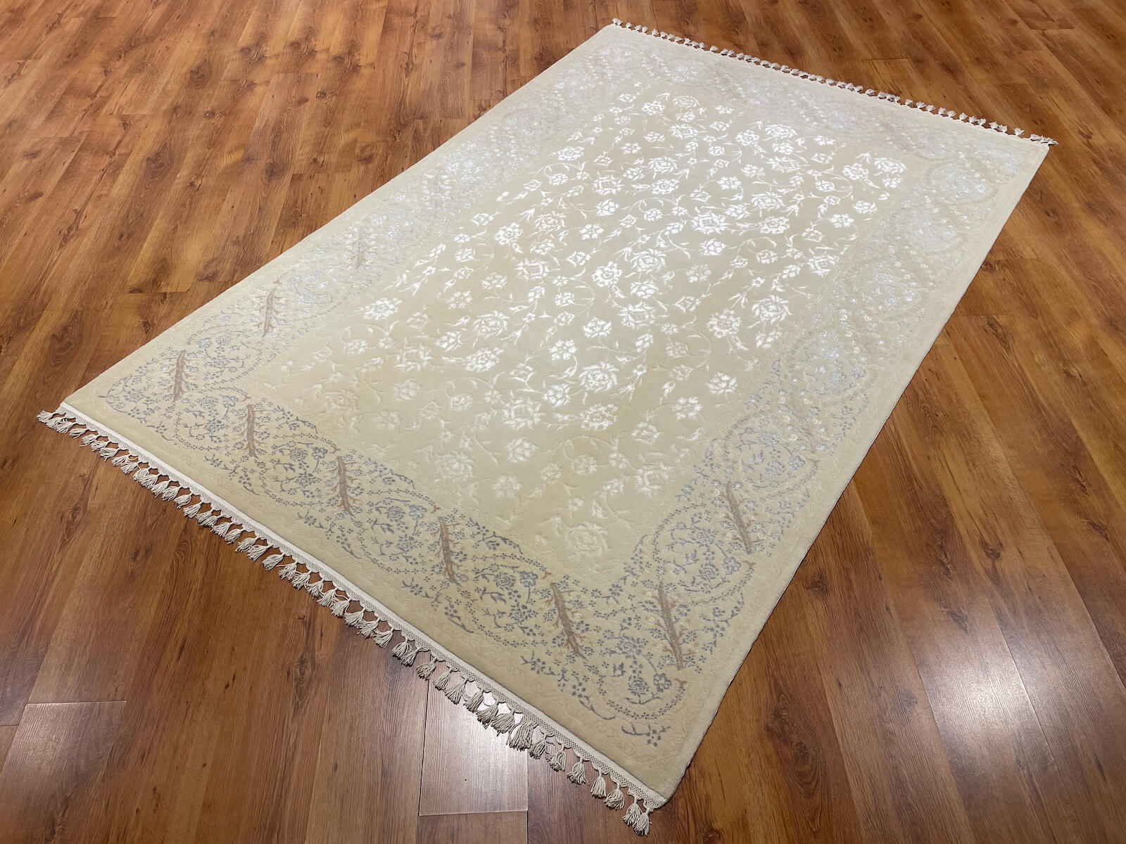 Mahidevran Silk-Blend Usak Handwoven Rug – 045063 by Camel Carpet