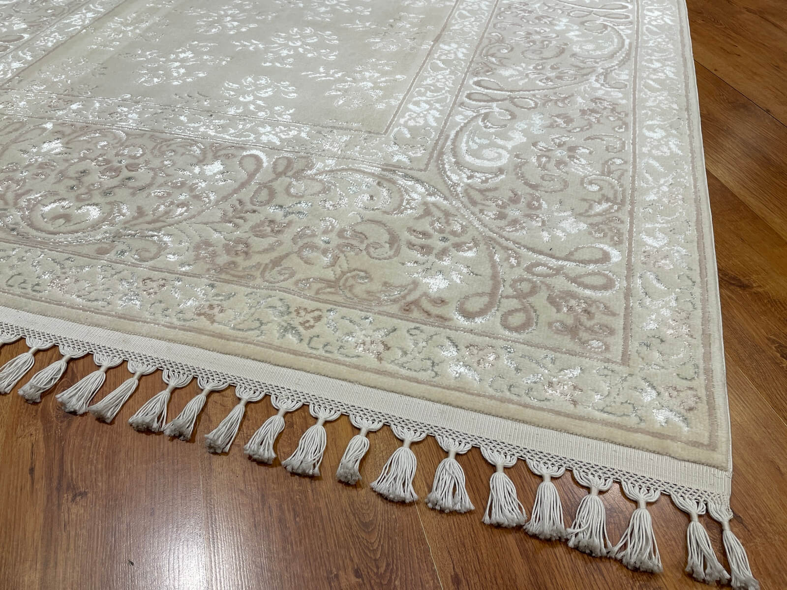 Mahidevran Silk-Blend Usak Handwoven Rug – 056417 by Camel Carpet