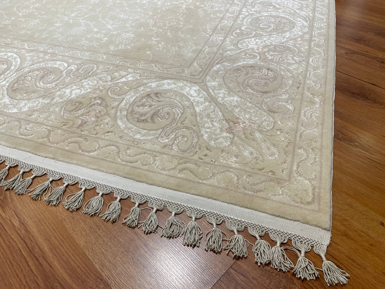 Mahidevran Silk-Blend Usak Handwoven Rug – 056420 by Camel Carpet