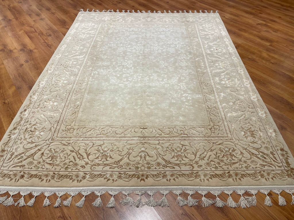 Mahidevran Silk-Blend Usak Handwoven Rug – 061436 by Camel Carpet