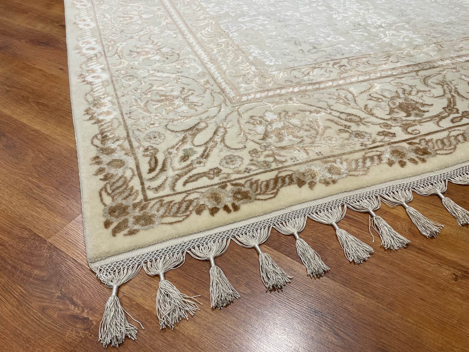 Mahidevran Silk-Blend Usak Handwoven Rug – 061437 by Camel Carpet