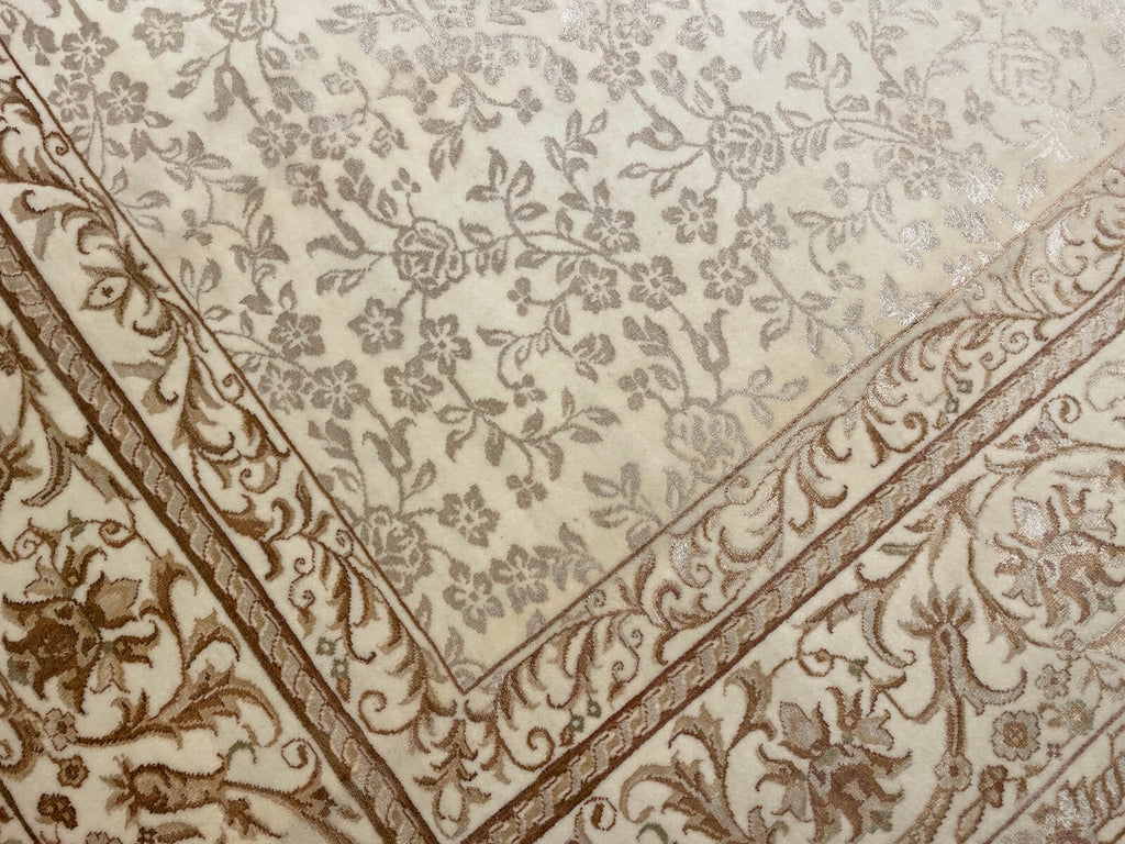 Mahidevran Silk-Blend Usak Handwoven Rug – 061437 by Camel Carpet