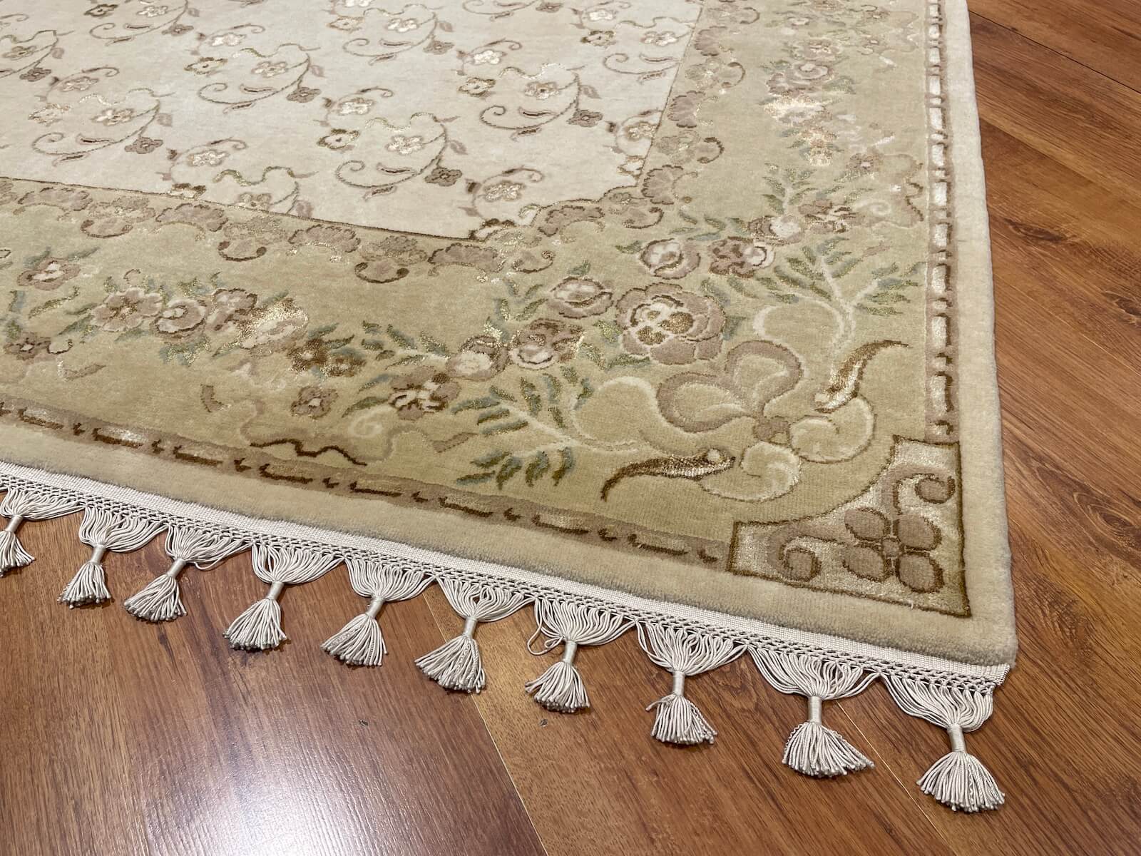Mahidevran Silk-Blend Usak Handwoven Rug – 086410 by Camel Carpet