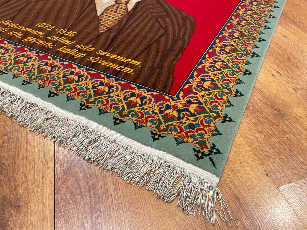 Mehmet Akif Ersoy Handwoven Wall Art Rug by Camel Carpet