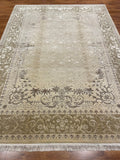 Nazende Silk-Blend Usak Handwoven Rug – 062427 by Camel Carpet