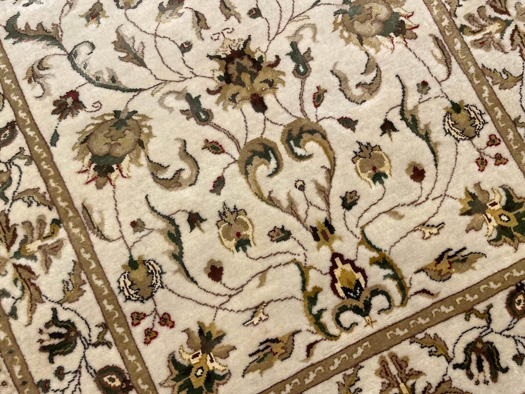 Nazende Silk-Blend Usak Handwoven Rug by Camel Carpet