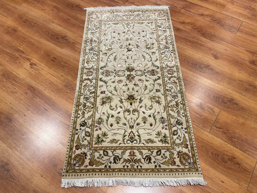 Nazende Silk-Blend Usak Handwoven Rug by Camel Carpet