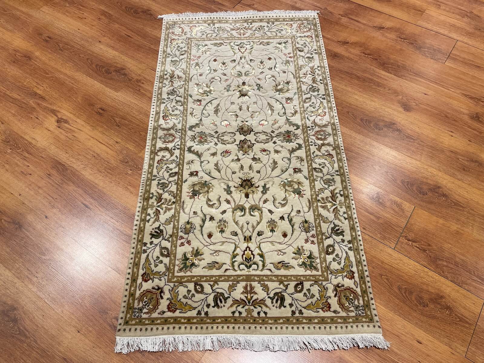 Nazende Silk-Blend Usak Handwoven Rug by Camel Carpet