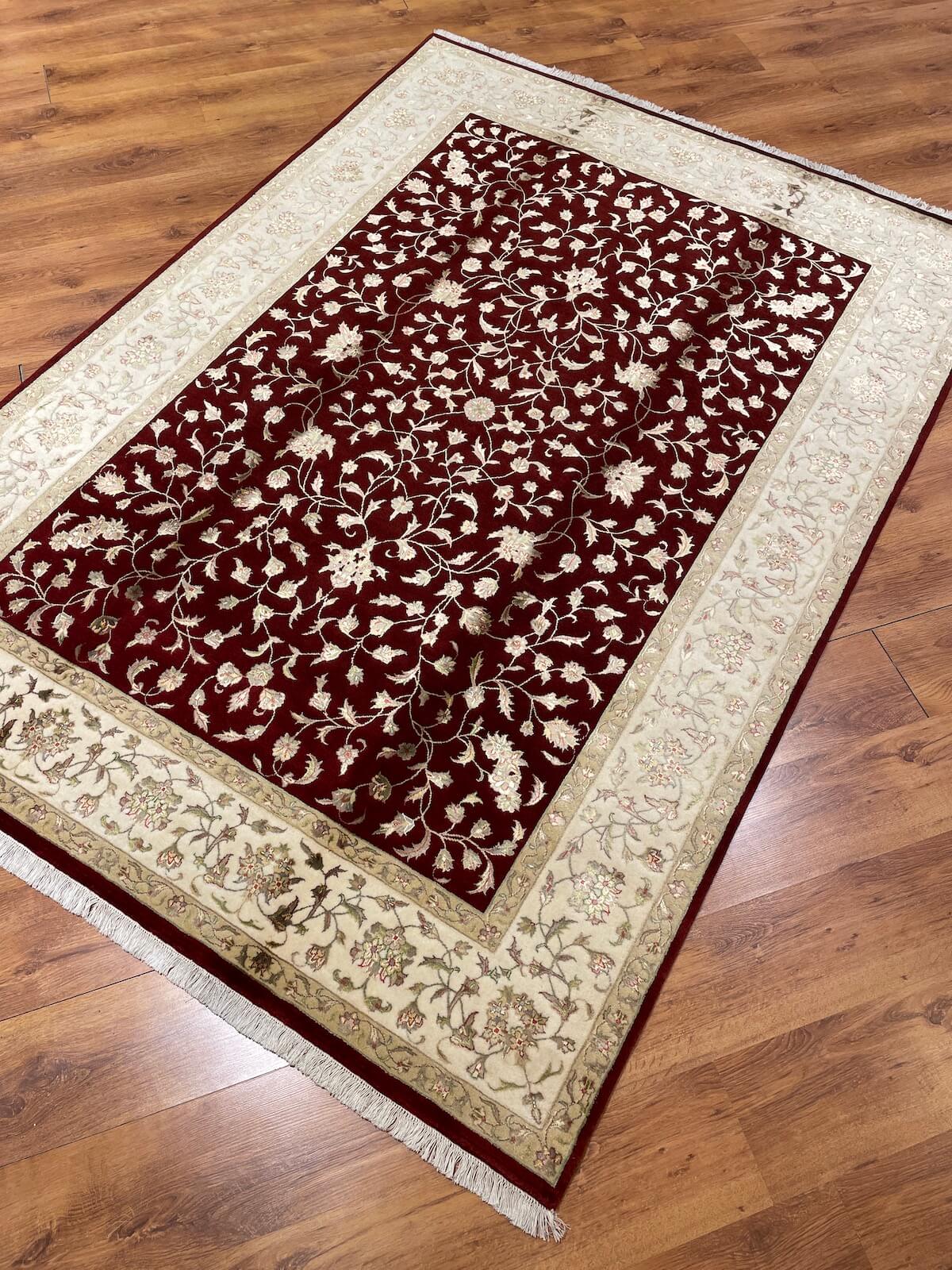 Nazende Silk-Blend Usak Handwoven Rug – 172X241 by Camel Carpet