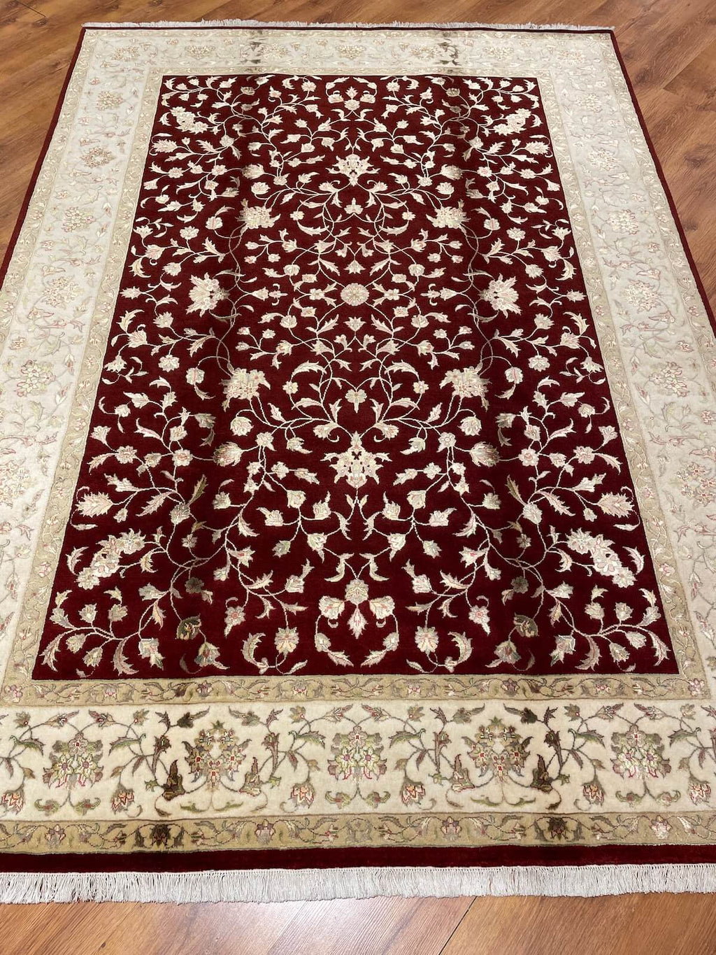 Nazende Silk-Blend Usak Handwoven Rug – 172X241 by Camel Carpet