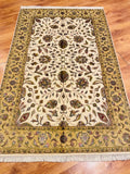 Nazende Silk-Blend Usak Handwoven Rug – 073634 by Camel Carpet